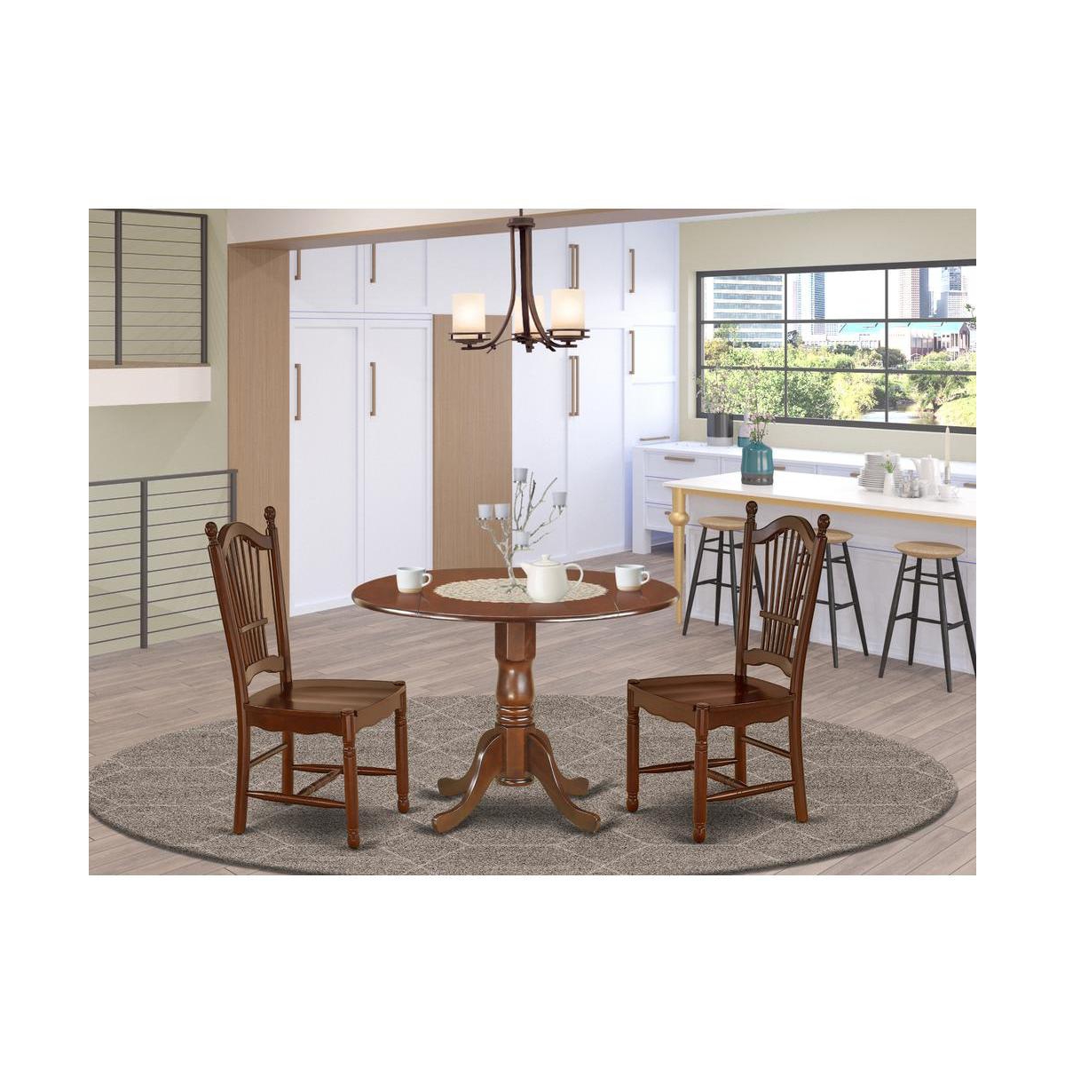 East West Furniture Dining Room Set Mahogany