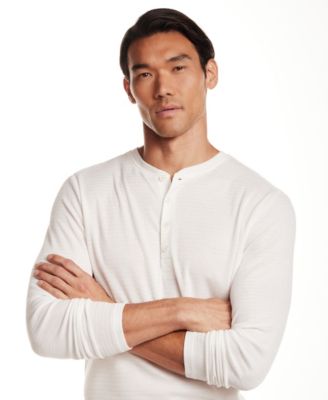 Men's Long-Sleeve Henley Neck T-Shirt
