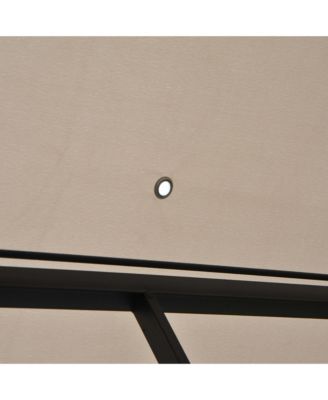 10' x 10' Patio Gazebo with Mesh Sidewalls & 2-Teir Canopy,