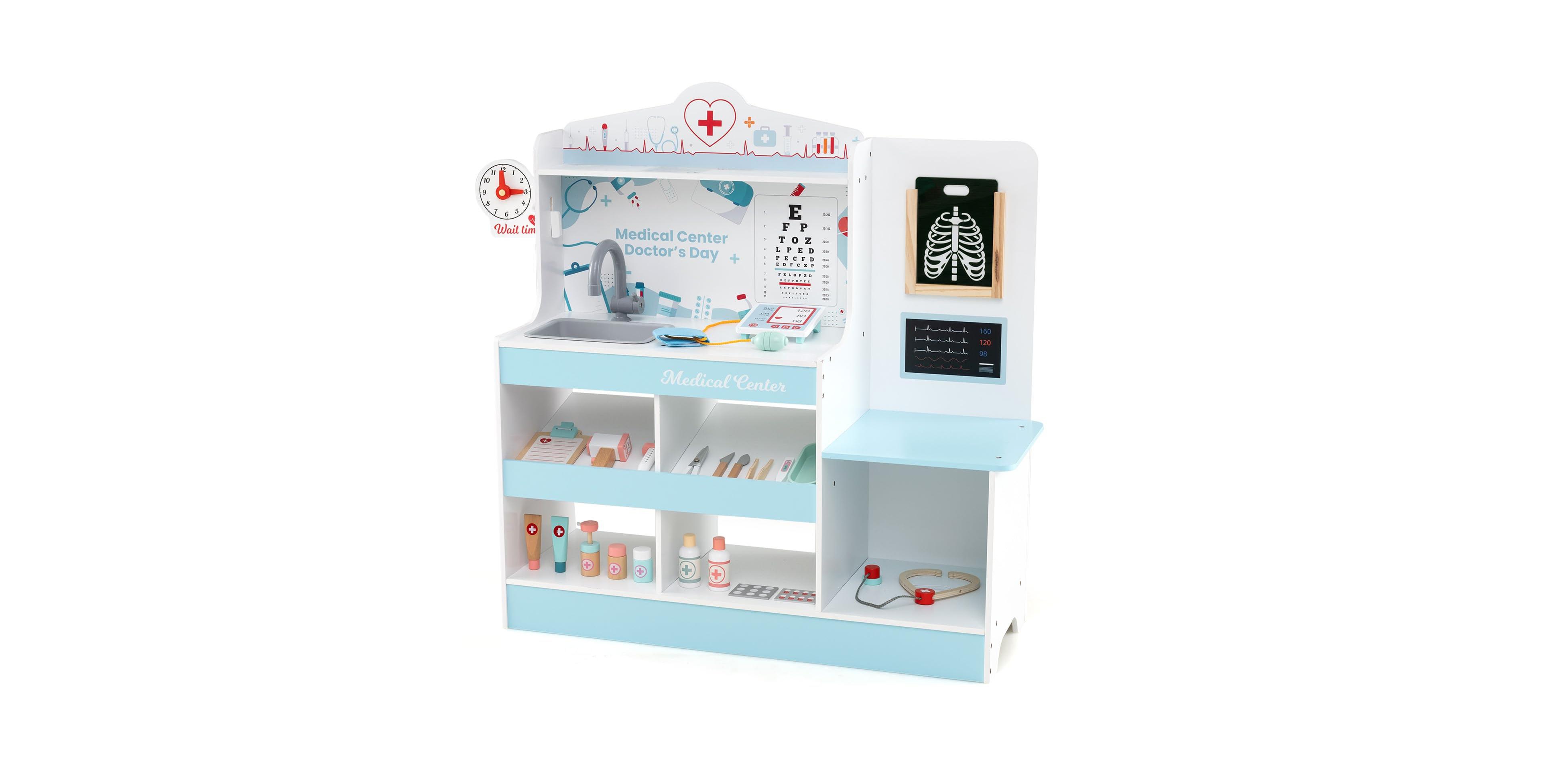 Mecale Wooden Doctor Playset with Stethoscope for Toddlers over 3 Years Old
