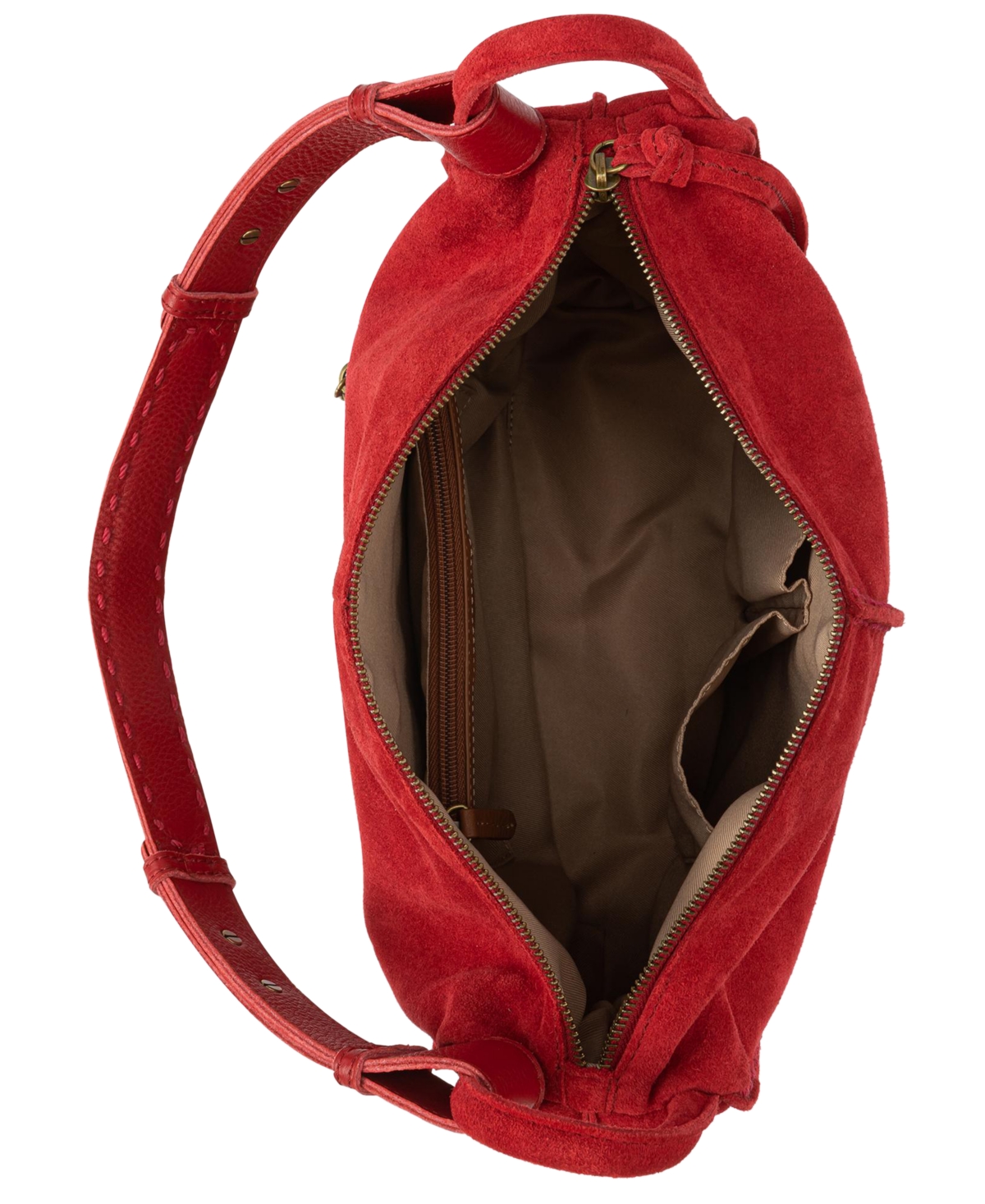 The Sak Los Feliz Leather Medium Hobo Bag In Red