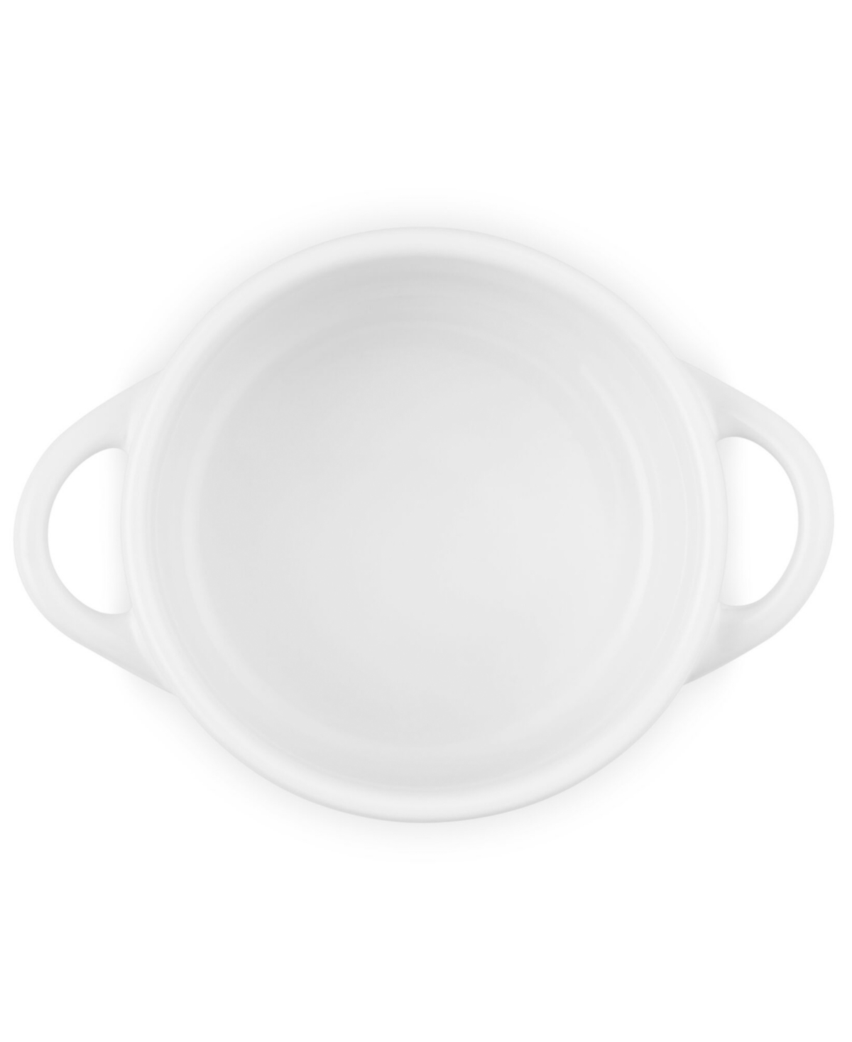 Le Creuset Stoneware Holly Collection 8 Oz. Mini Cocotte In White