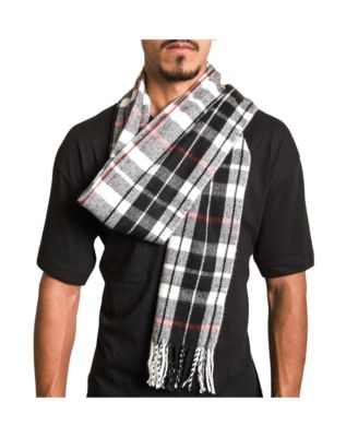 Men's Scarf Soft 80 Inch Long Warm Scarves Plaids Winter Shawl
