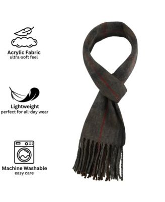 Men's Scarf Soft 80 Inch Long Warm Scarves Plaids Winter Shawl