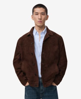MANGO - Men's Leather Pockets Jacket