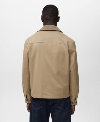 Men's Corduroy Collar Water-Repellent Jacket