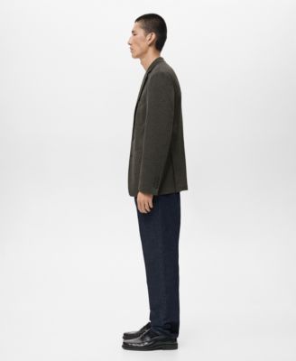 Men's Slim Fit Microstructure Blazer