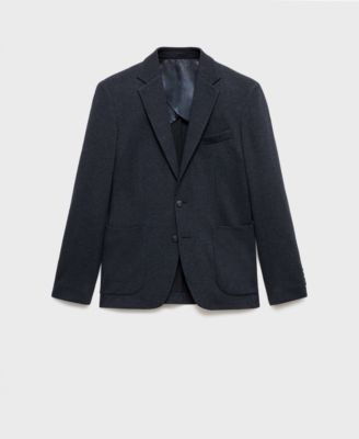 Men's Slim-Fit Herringbone Tailored Blazer