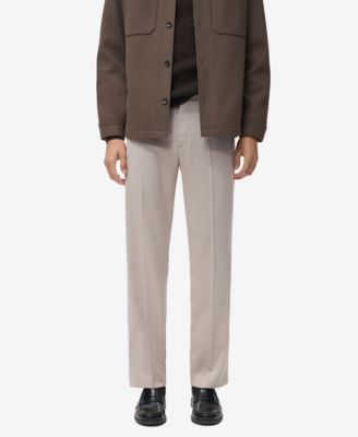 MANGO - Men's Regular-Fit Pleated Pants
