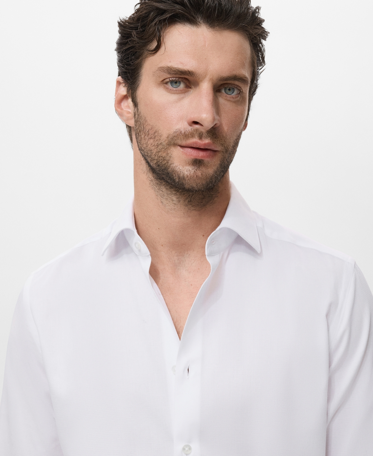 Mango Men's Slim-fit Cotton Shirt In White