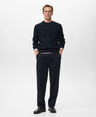 Men's Ribbed Wool-Blend Sweater