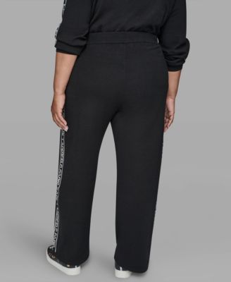 Women's Plus Size Wide Leg Side Logo Pants