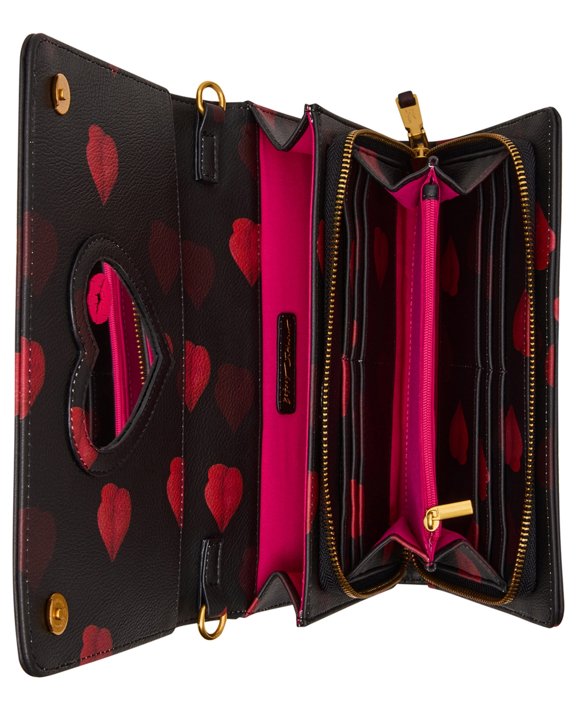 Betsey Johnson Kisses Wallet Crossbody