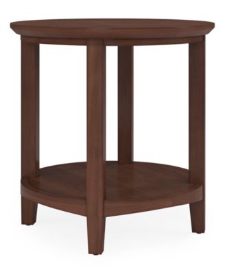 47" Solid Wood Hedworth Round End Table