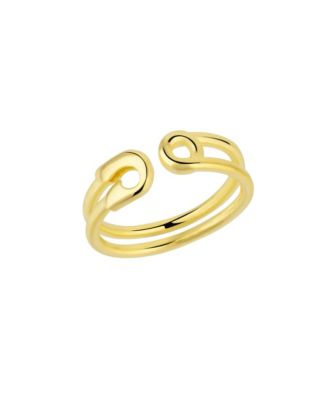 Sterling Safety Pin Ring