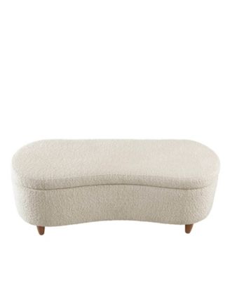 Bailey 48"W Boucl&eacute; Flip Top Storage Bench