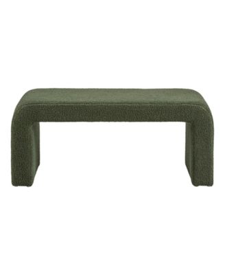 Steve 42"W Boucle Waterfall Bench