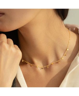 Sterling Silver 18k Gold Plated Katy Small Charms Necklace