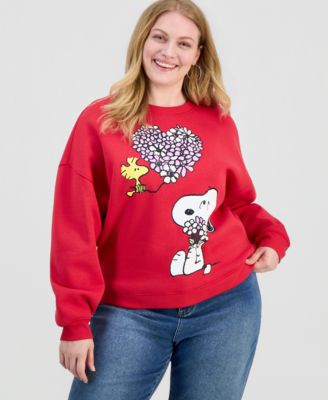 Trendy Plus Size Snoopy Valentine's Day Sweatshirt
