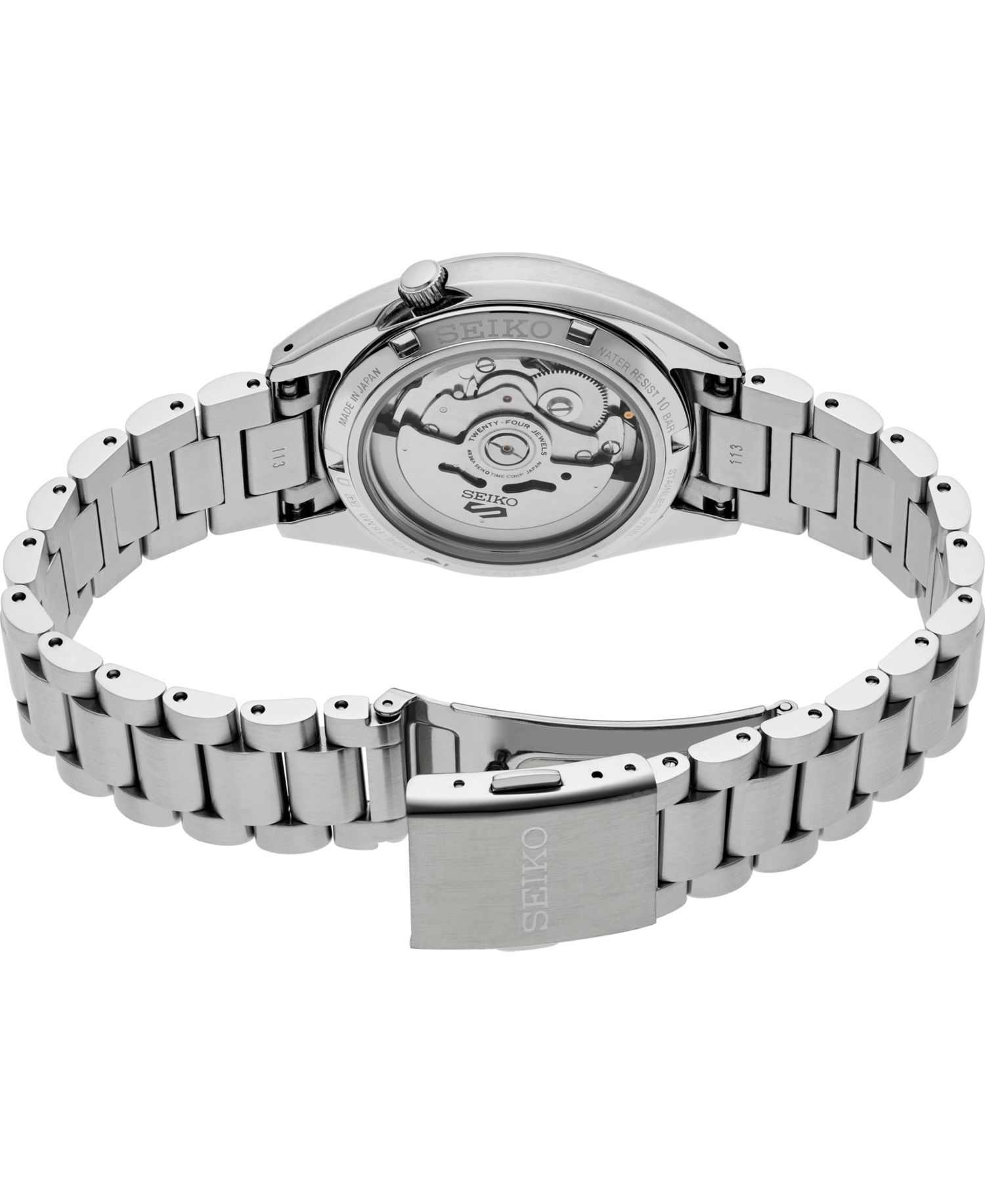 Men's 5 Sports Silver Stainless Steel Bracelet Watch, 37.4mm