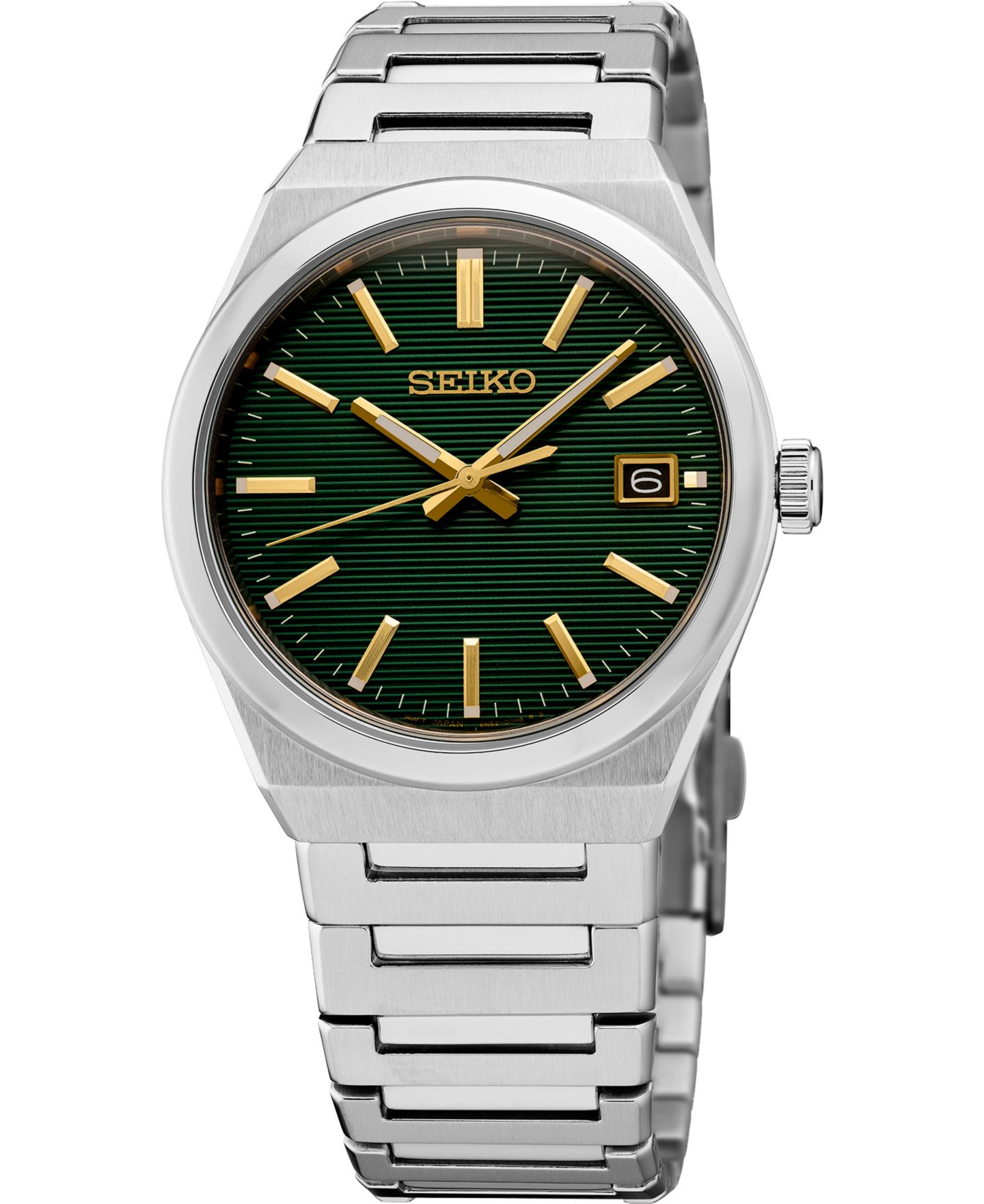 Мужские часы Seiko Essentials Silver Stainless Steel Bracelet Watch, 38.9mm — фото 1