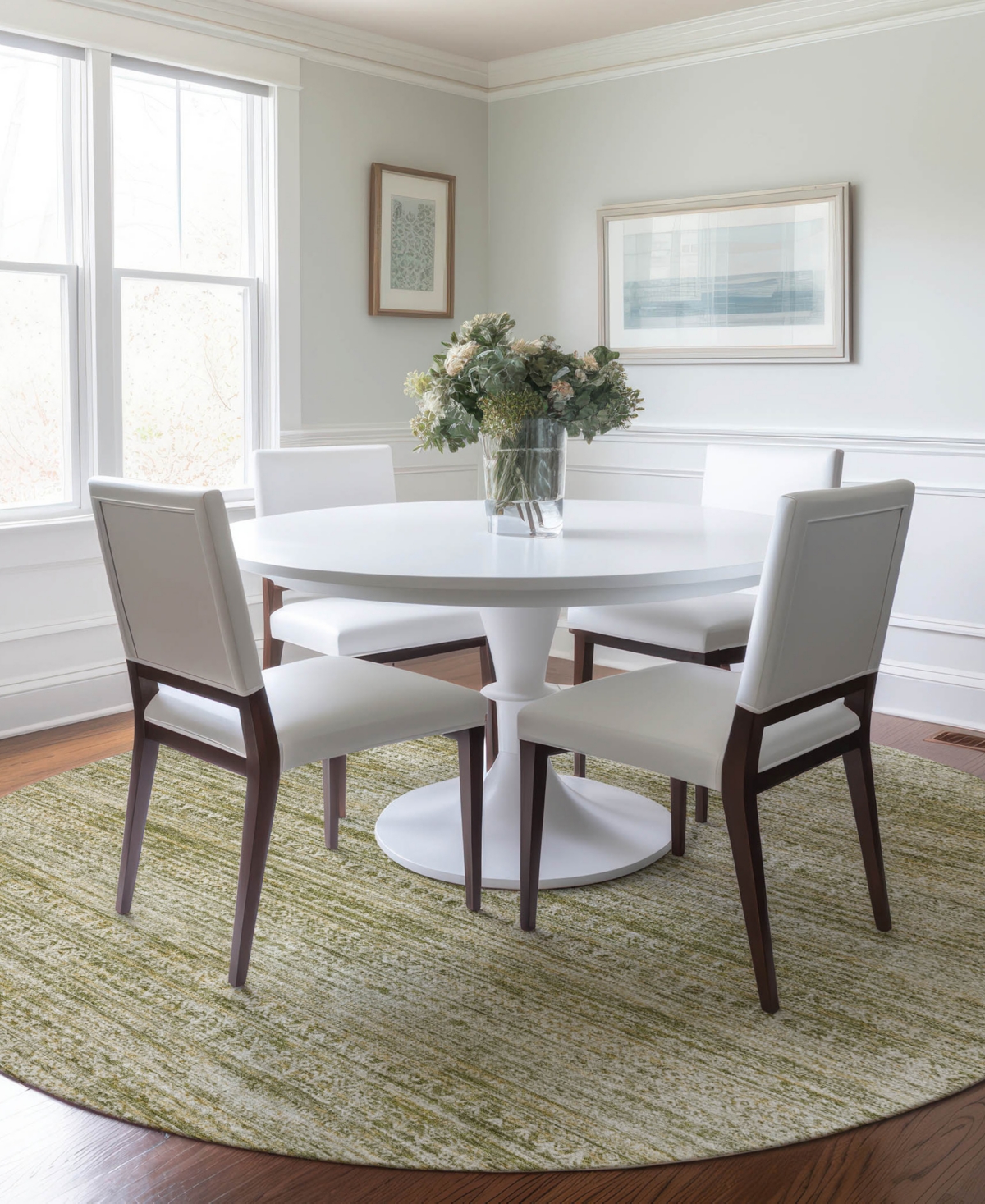 Dalyn Solace Sl3 8'x8' Round Area Rug In Green