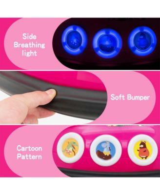 12V Electric Ride On Car with Remote Control and Flashing LED Lights-Pink