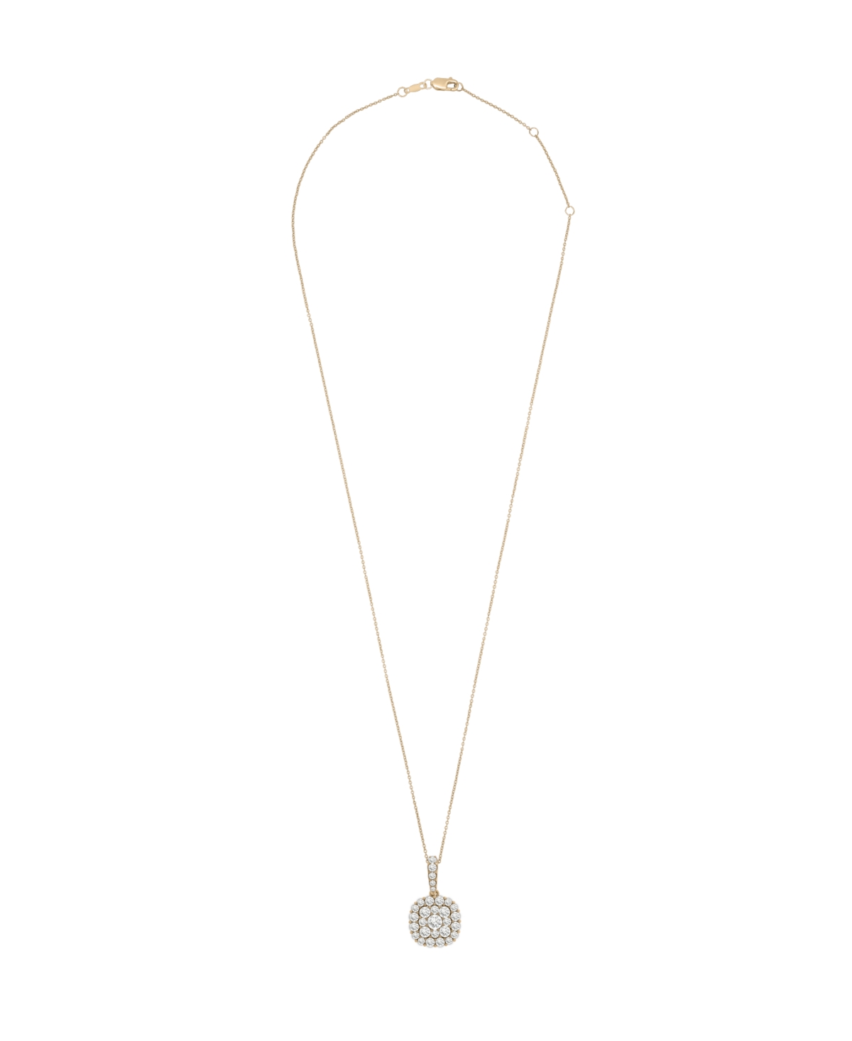 Wrapped In Love Diamond Cluster Pendant Necklace (2 Ct. T.w.) In 14k White Gold, 18" + 2" Extender, Exclusively At M In Gold