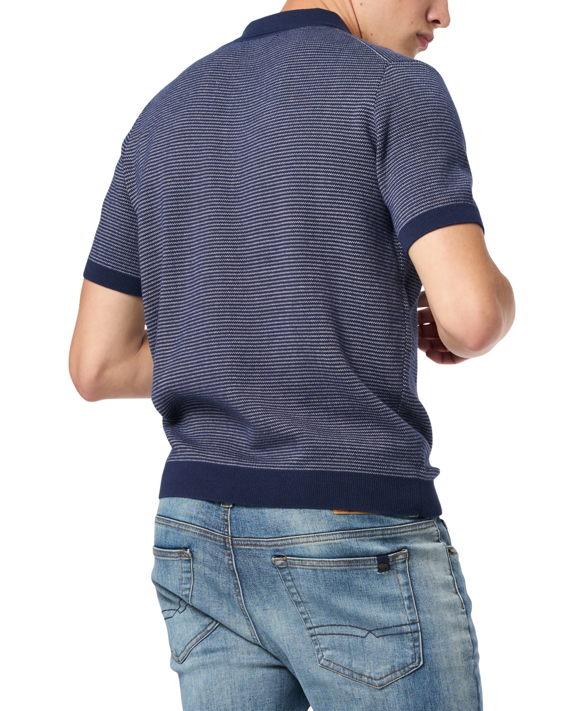 Buffalo David Bitton Men's Walbert Ribbed Polo Shirt