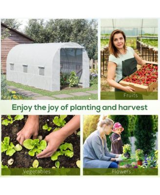 Walk-in Tunnel house, Roll Up Door, 15' x 7' x 7',