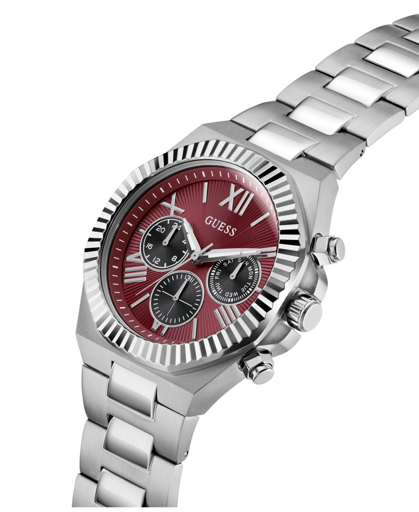 Мужские часы GUESS Silver-Tone Multi-Function Watch, 44mm — фото 4