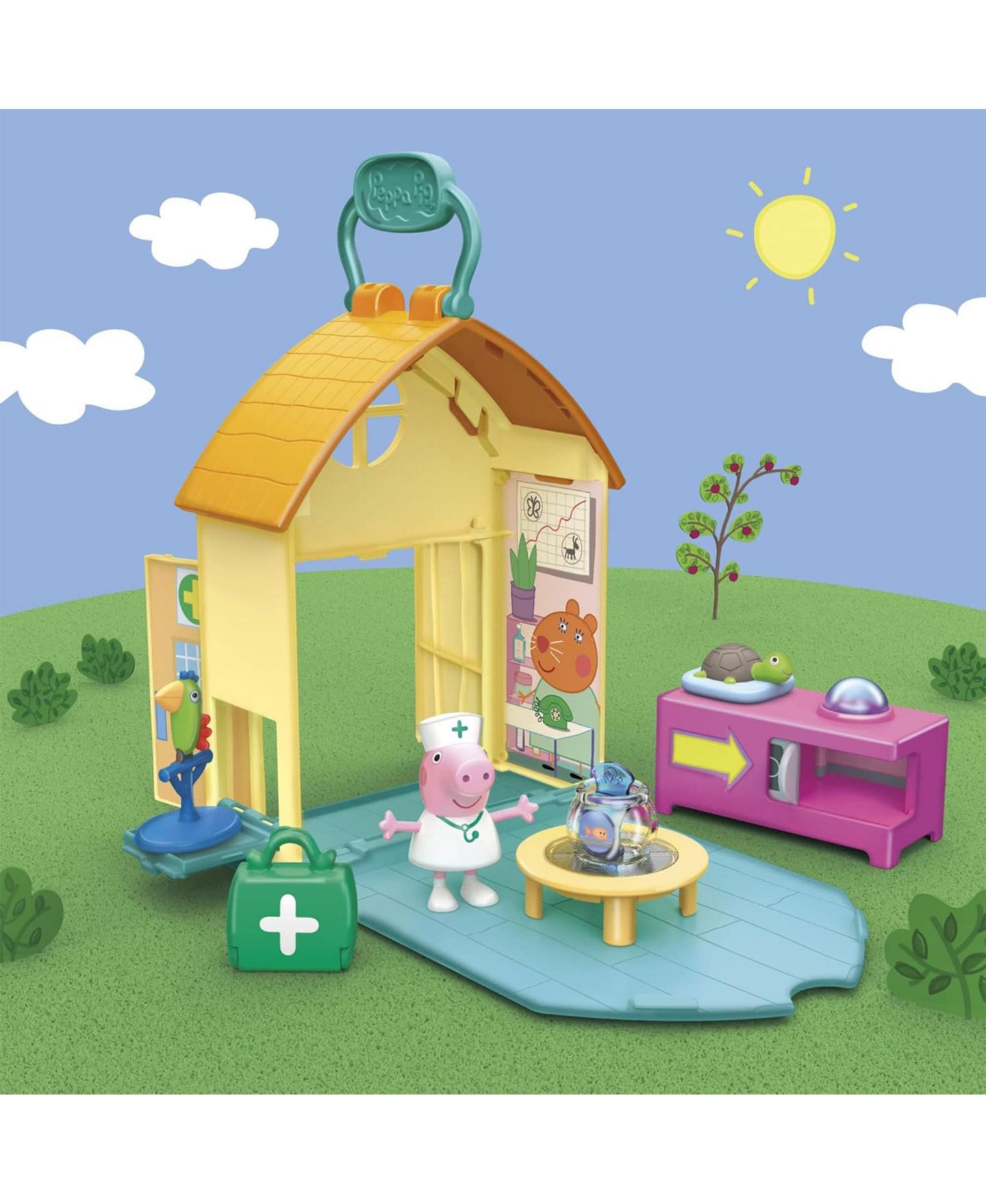Детский игровой набор Hasbro Peppa Pig Visits the Vet Interactive 4-Piece Playset, Ages 3+, цвет: Жёлтый / Фиолетовый — фото 6