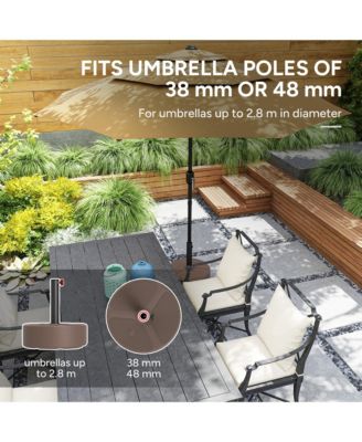 Outsunny Round Patio Umbrella Base Holder, Outdoor Umbrella Sd,