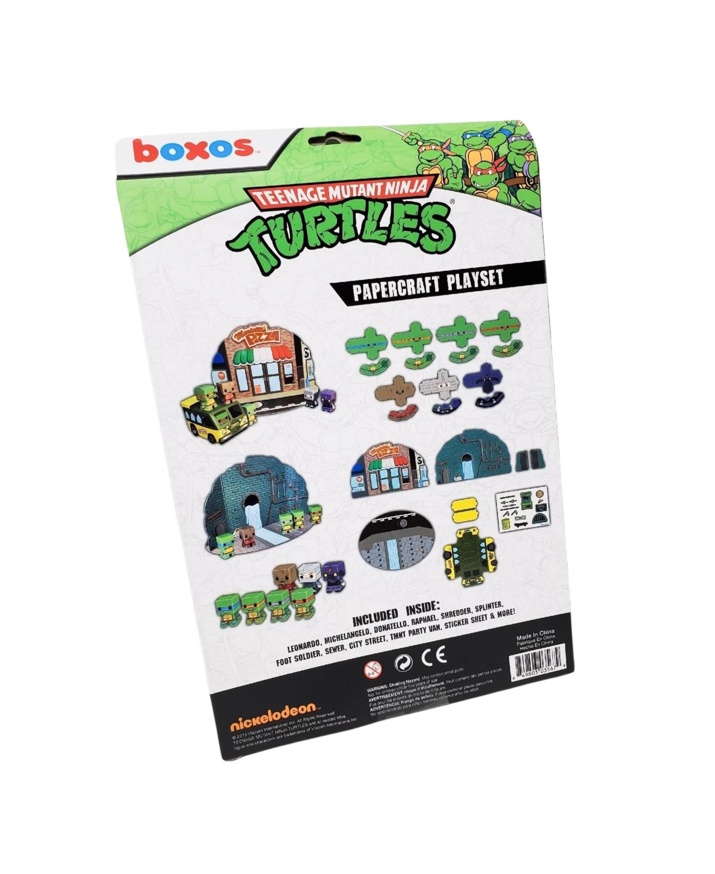 Детский игровой набор Funko Teenage Mutant Ninja Turtles Papercraft Activity Playset, Ages 3+ — фото 4