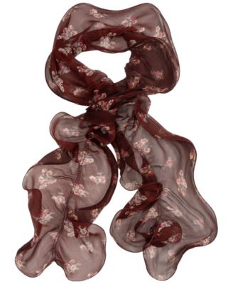Fall Floral Boa Ruffle Scarf 