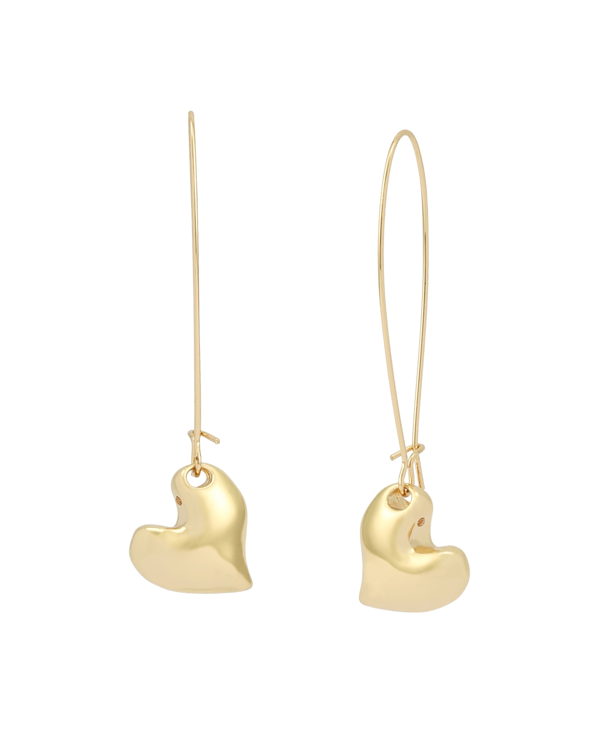 Robert Lee Morris Soho Gold Heart Dangle Earrings