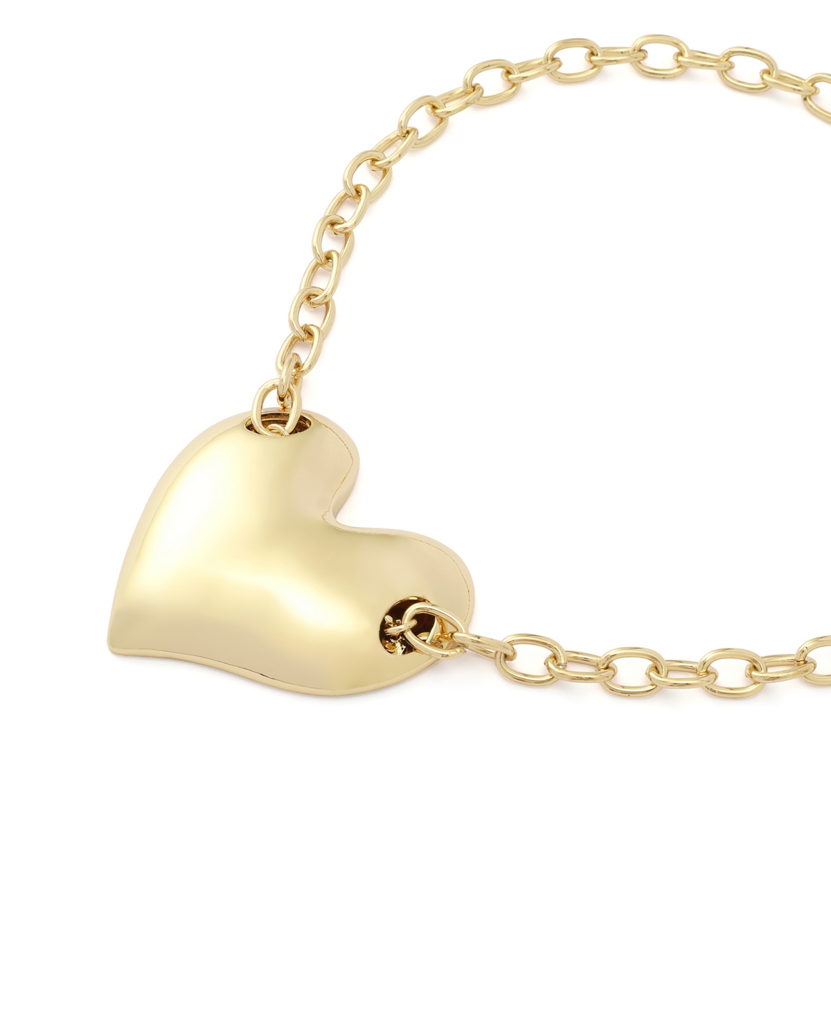 Robert Lee Morris Soho Gold Heart Pendant Statement Necklace In Gold