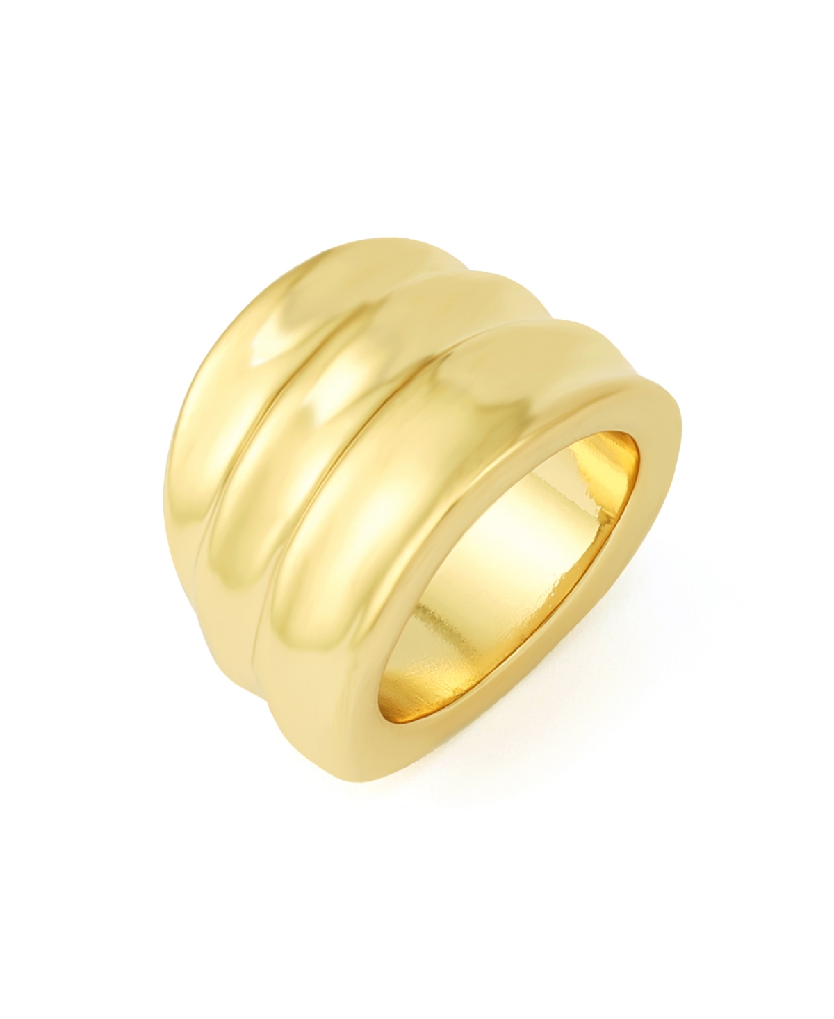Robert Lee Morris Soho Gold Vintage Ridge Statement Band Ring In Gold