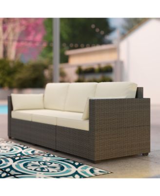 Three-Seater Outdoor Wicker Patio Furniture,