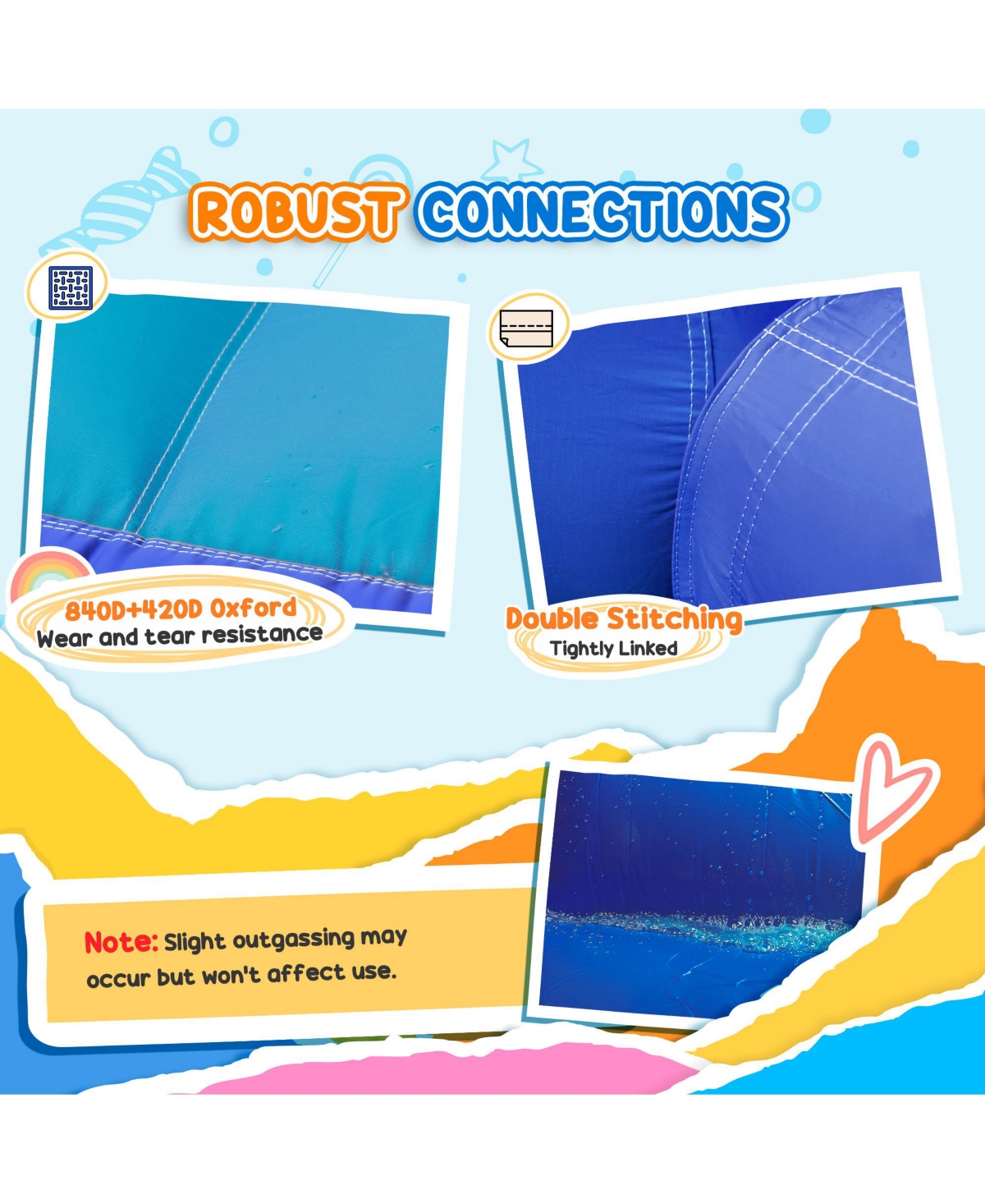 Qaba 5 in 1 Inflatable Bounce House Water Slide with 550W Blower