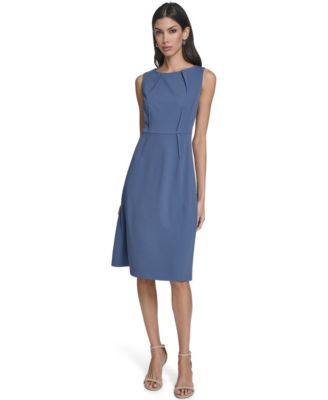 Calvin Klein - Women's Sleeveless Seamed Midi Dress