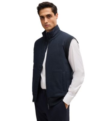 Men's Brushed-Flannel Front Regular-Fit Vest