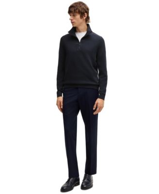 Men's Softshell Trims Zip-Neck Sweater