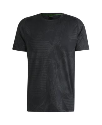 Men's Moisture Management Active Jacquard-Pattern T-Shirt