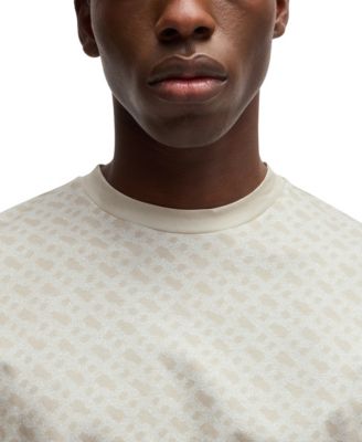 Men's Printed Monogram Cotton Regular-Fit T-Shirt
