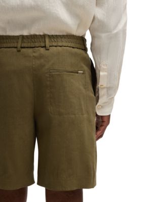 Men's Linen Blend Tapered 8" Shorts