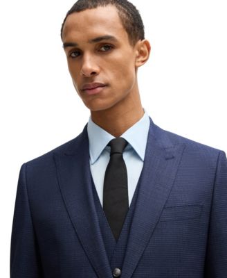 Men's Stretch Wool Regular-Fit Three-Piece Suit