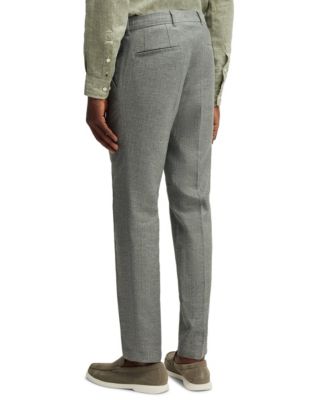 Men's Micro-Patterned Stretch Formal Trousers