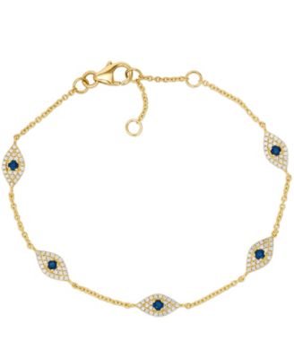 Le Vian - Sapphires(0.28 ct. t.w.) and Vanilla Diamond (0.38 ct. t.w.) Bracelet in 14K Honey Gold