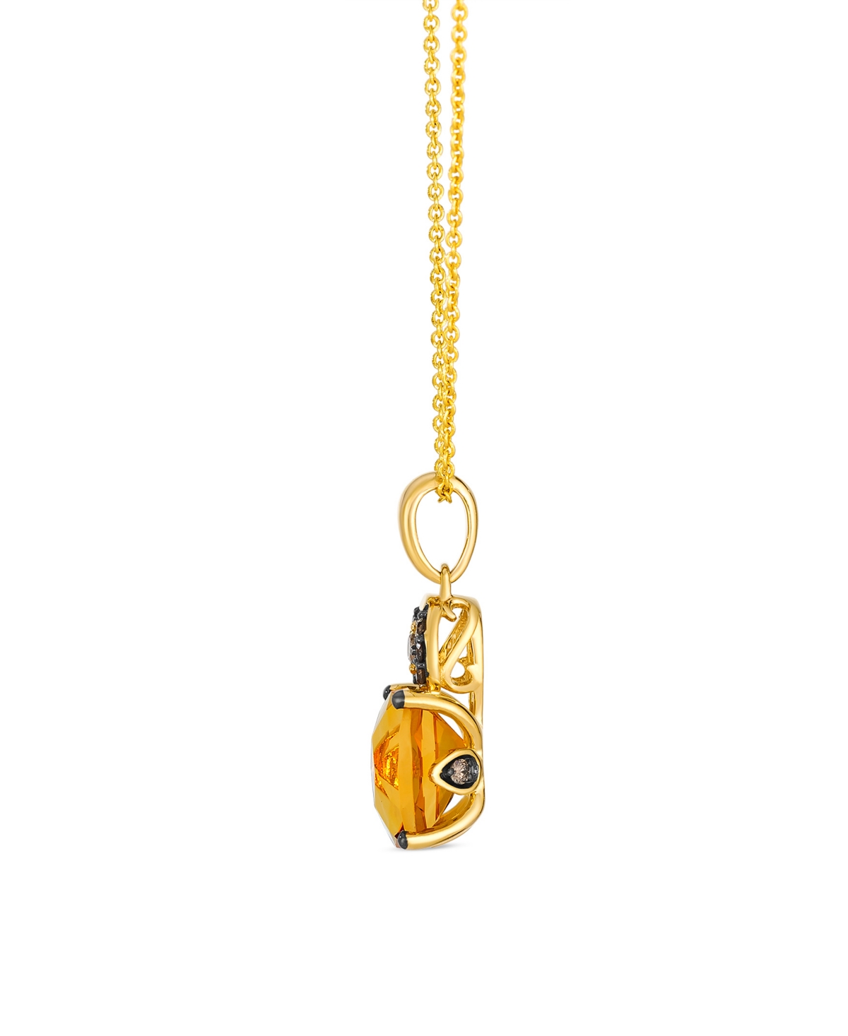Le Vian Citrine (1.90 Ct. T.w.), Vanilla And Chocolate Diamonds Pendant Necklace (0.12 Ct. T.w.) In 14k Hone In Gold